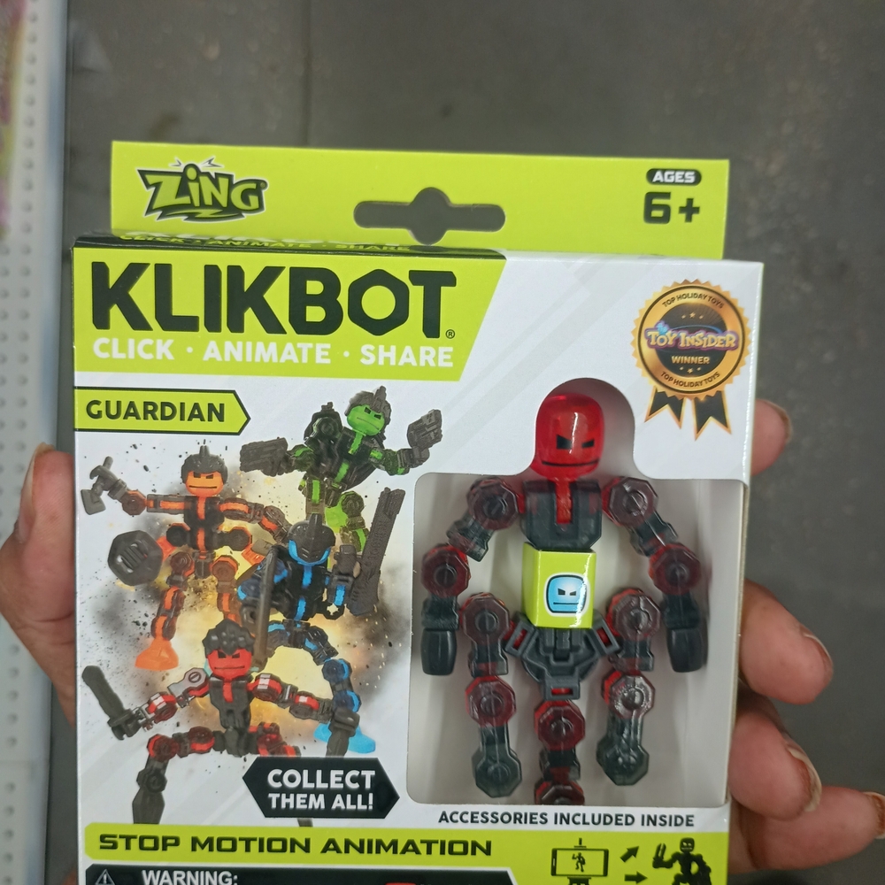 Ing Klikbot Guardian Red and Black Action Figure